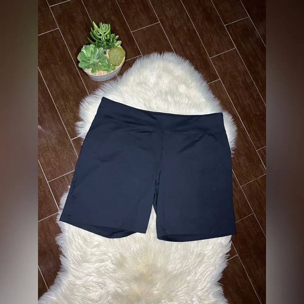 Lands’ End Navy black biker shorts sz 3X (24W-26W)